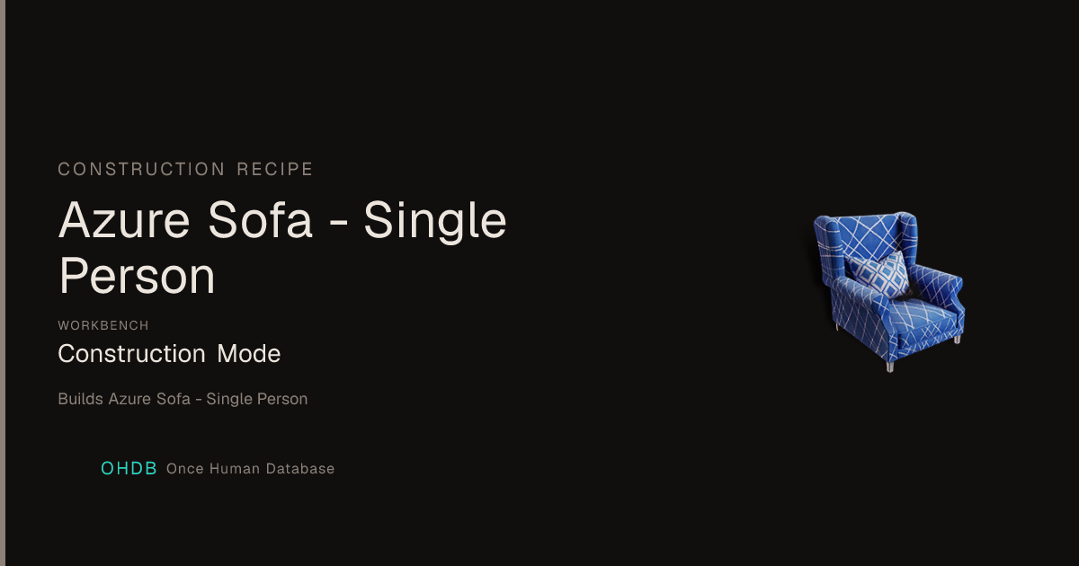 Azure Sofa - Single Person