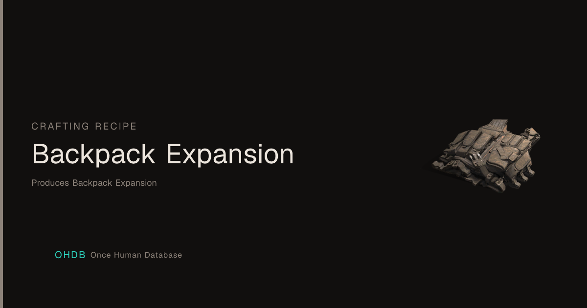 Backpack Expansion