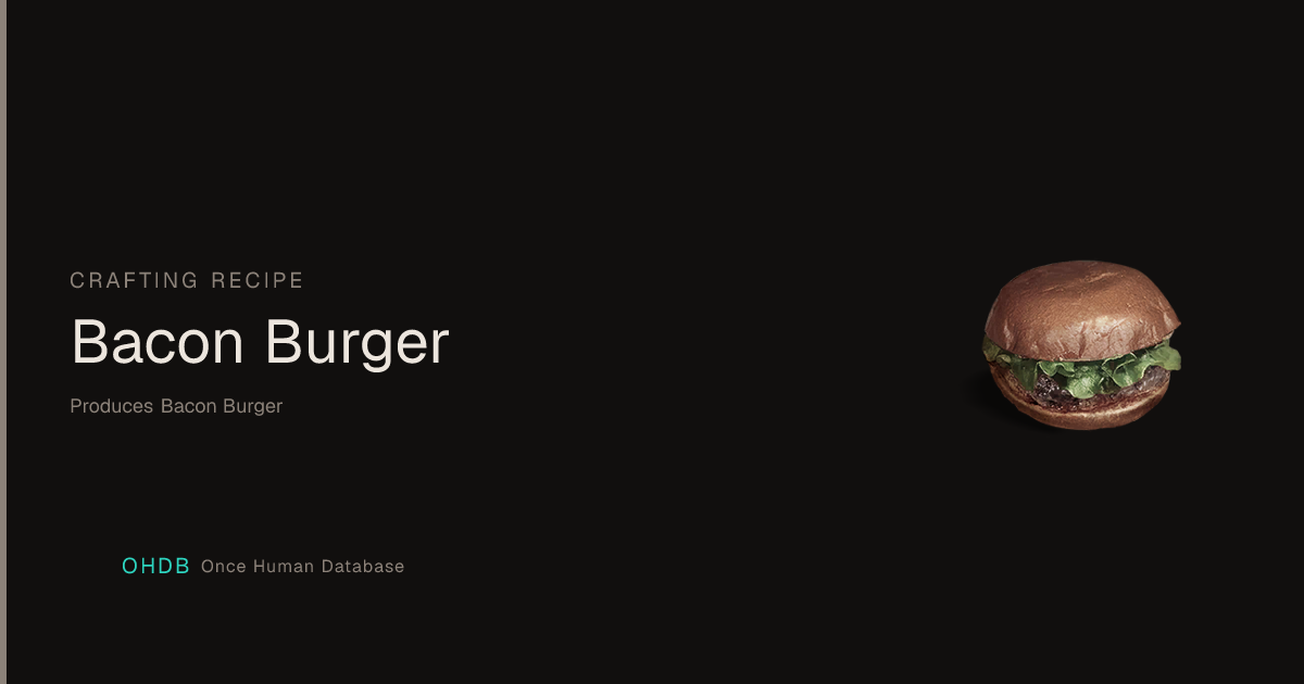 Bacon Burger