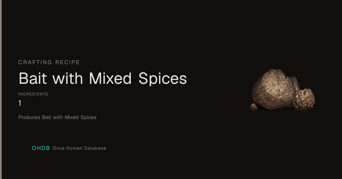 Bait with Mixed Spices