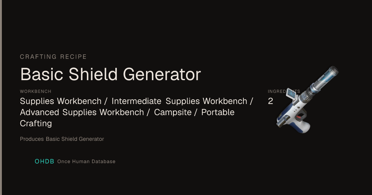 Basic Shield Generator