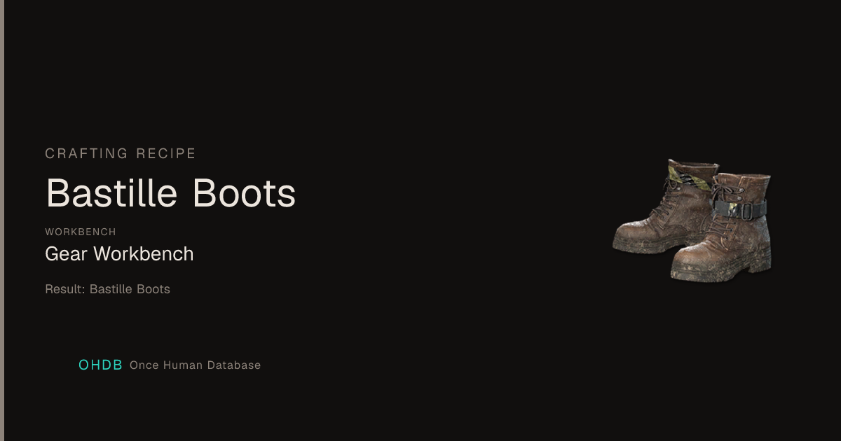 Bastille Boots