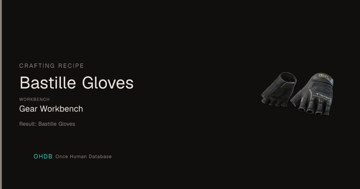 Bastille Gloves