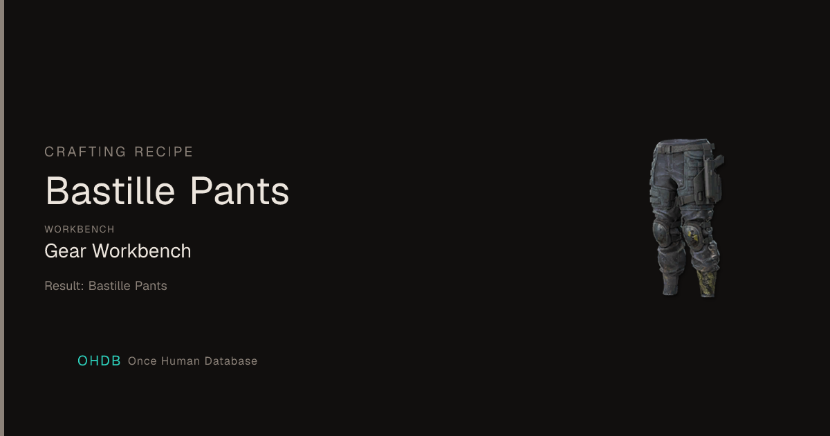 Bastille Pants