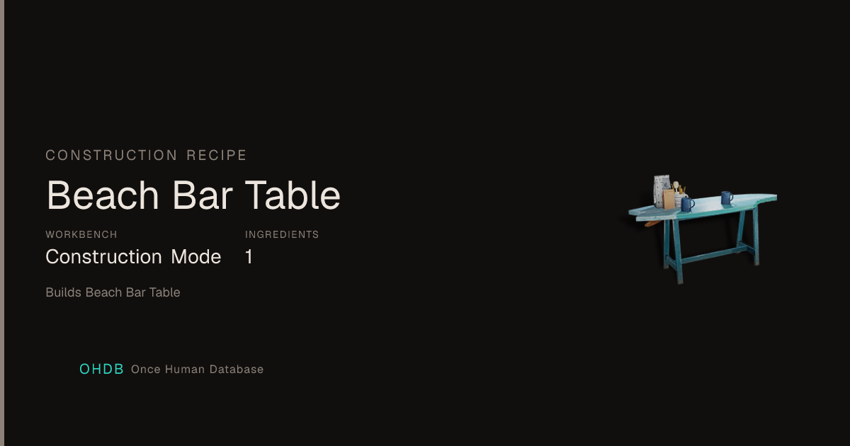 Beach Bar Table