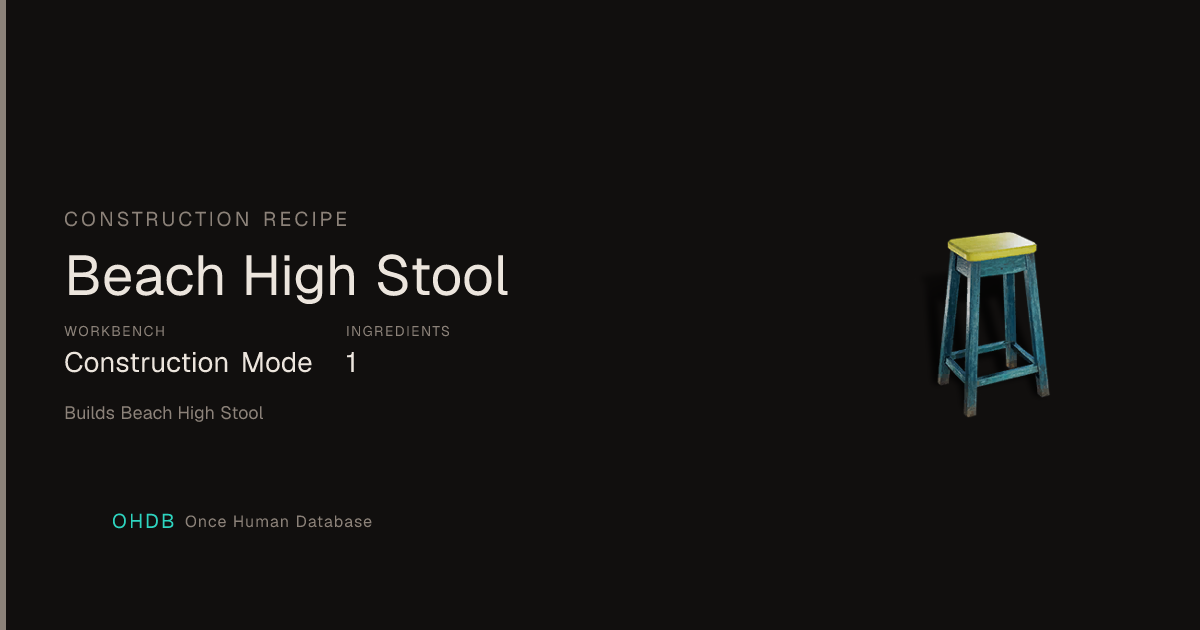 Beach High Stool