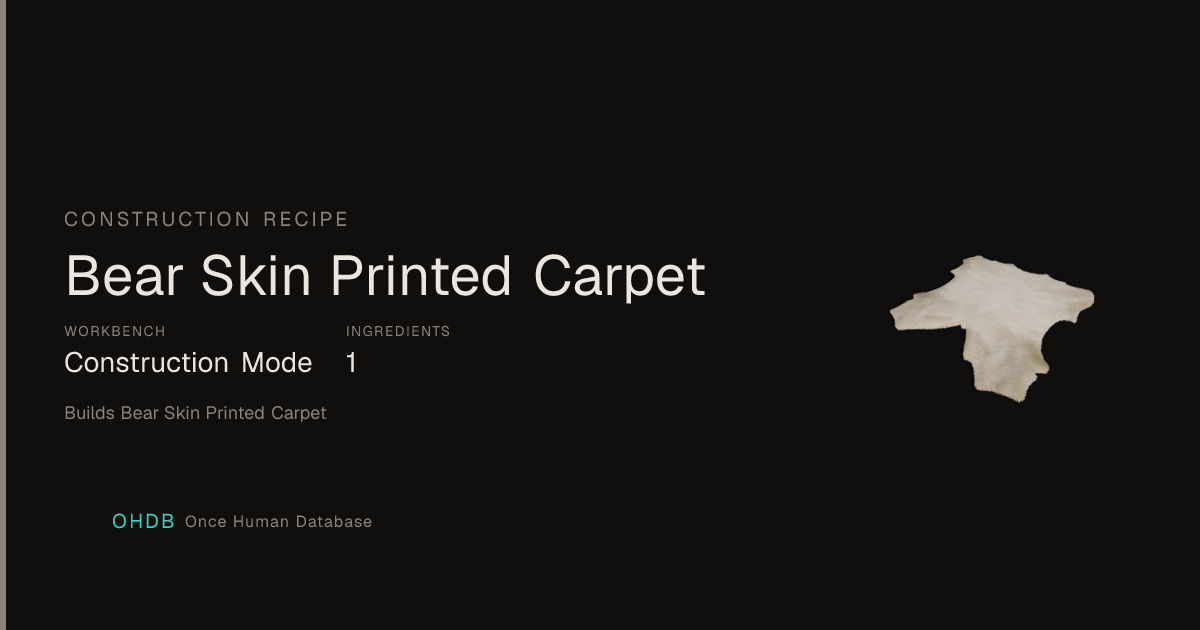 Bear Skin Printed Carpet