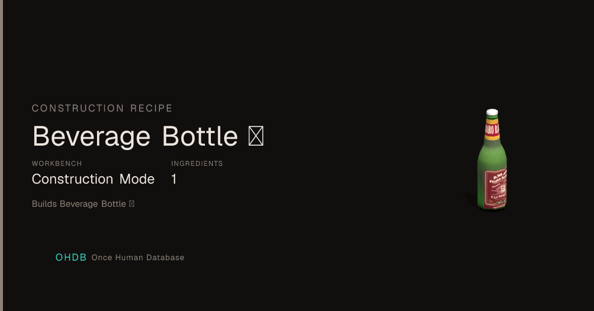 Beverage Bottle Ⅰ