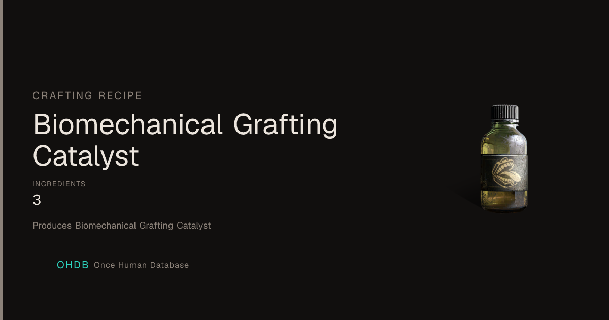Biomechanical Grafting Catalyst
