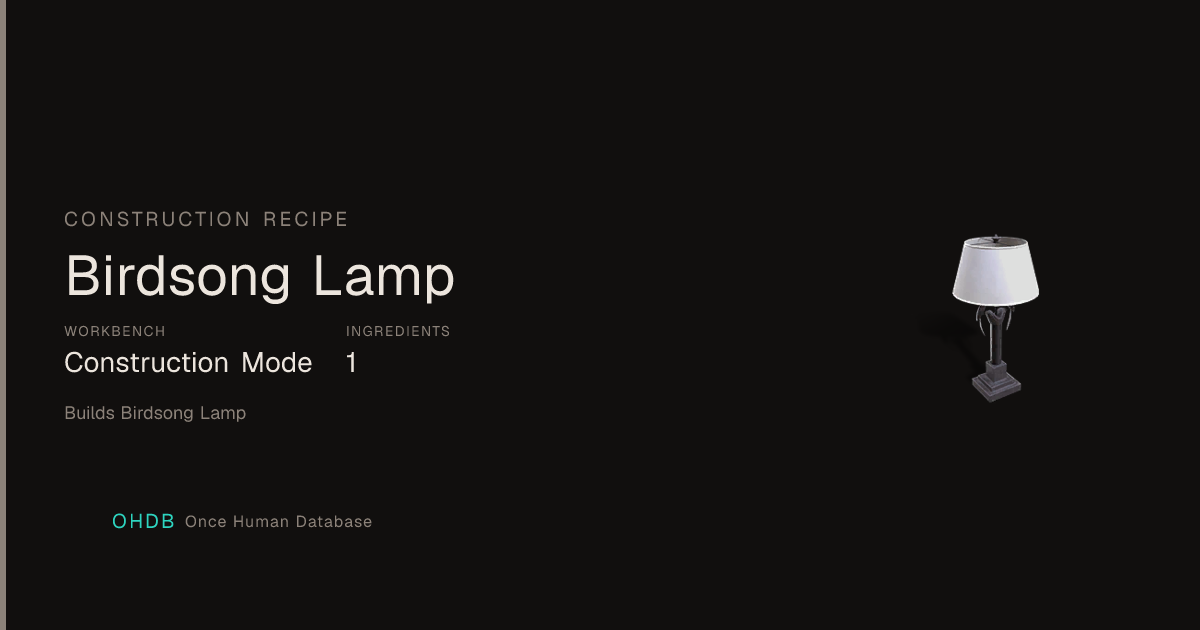 Birdsong Lamp
