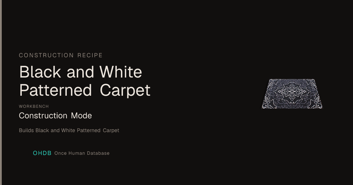 Black and White Patterned Carpet