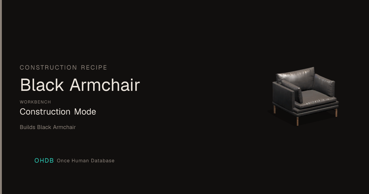 Black Armchair