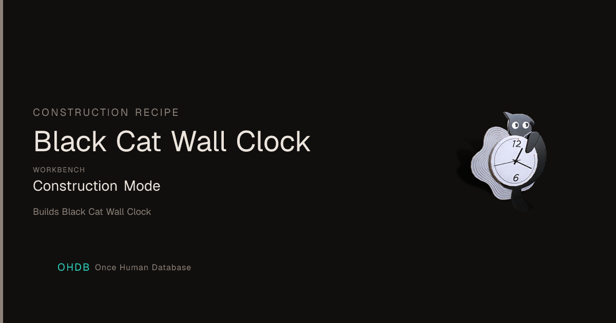 Black Cat Wall Clock