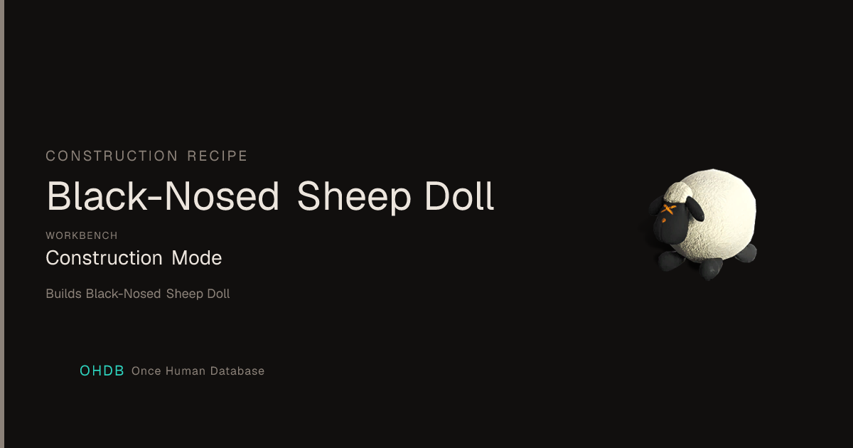 Black-Nosed Sheep Doll