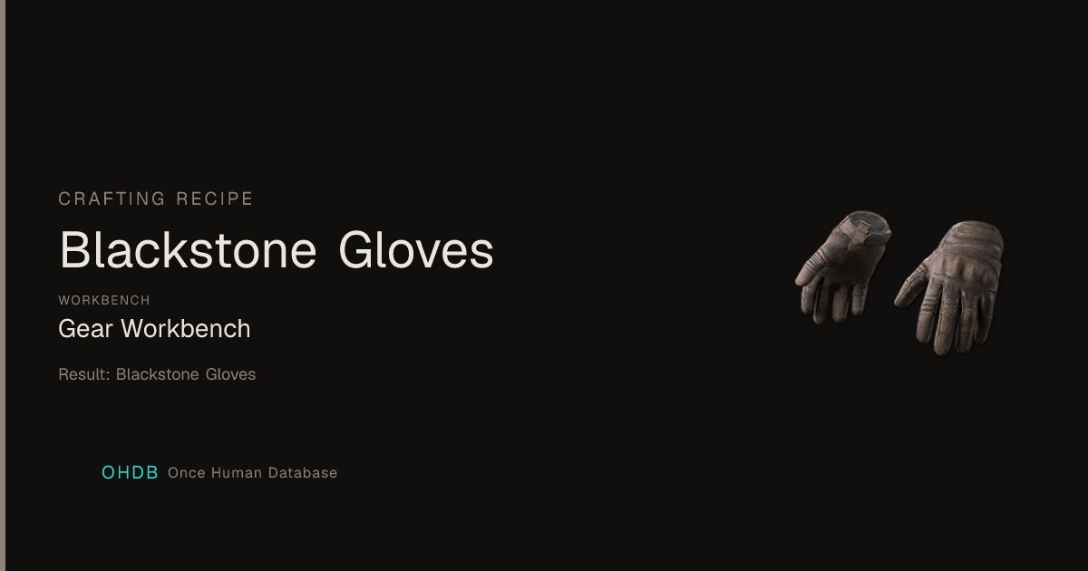 Blackstone Gloves