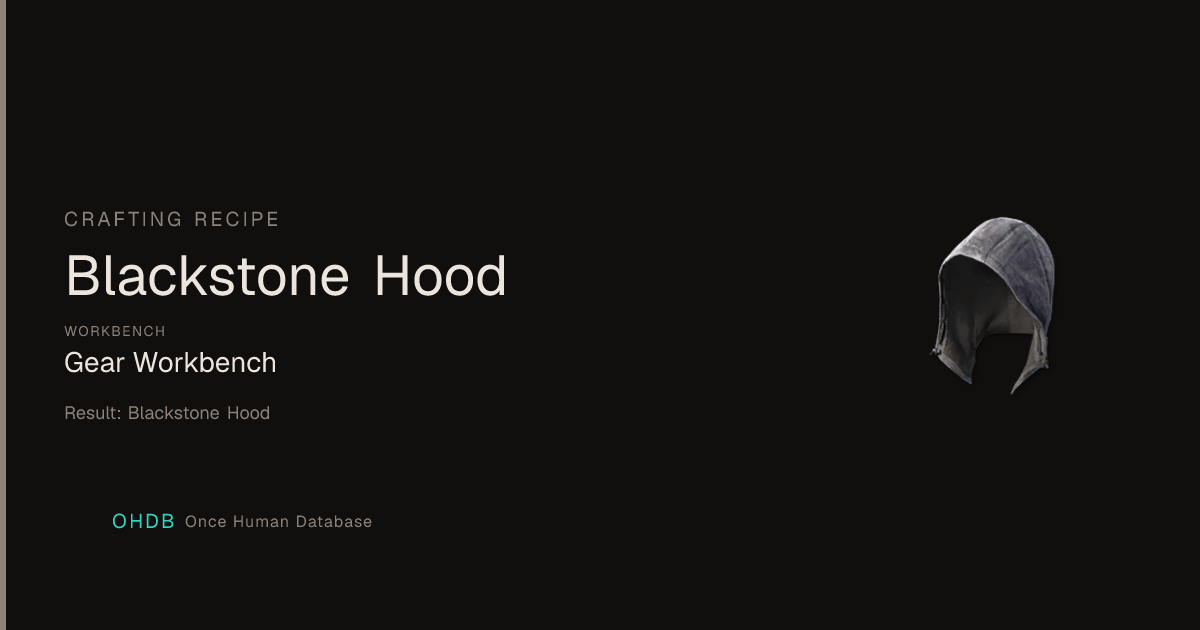 Blackstone Hood