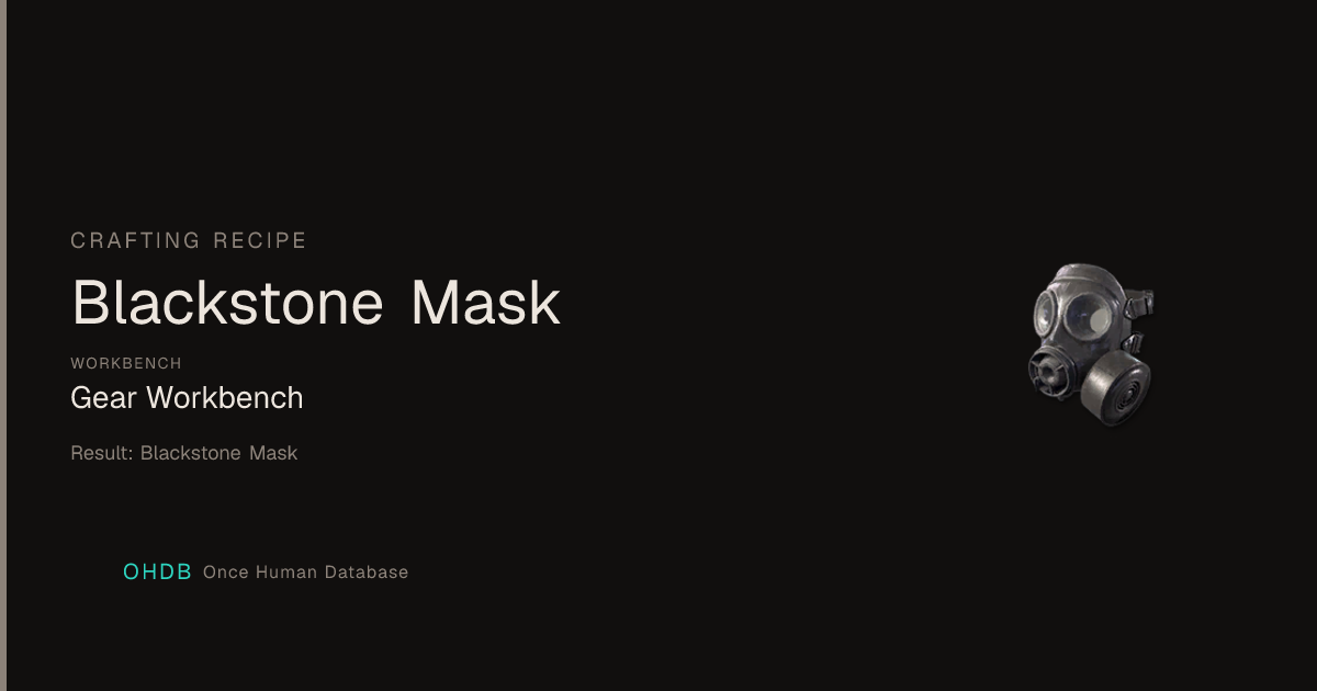 Blackstone Mask