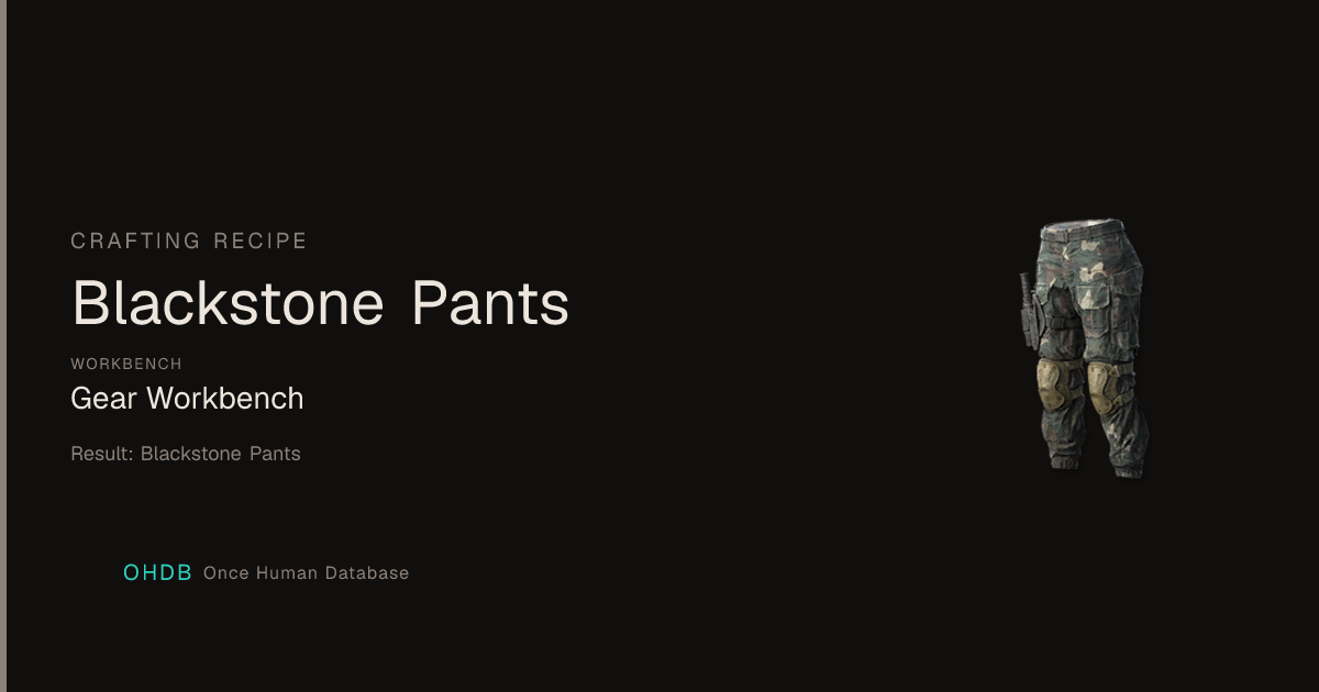 Blackstone Pants