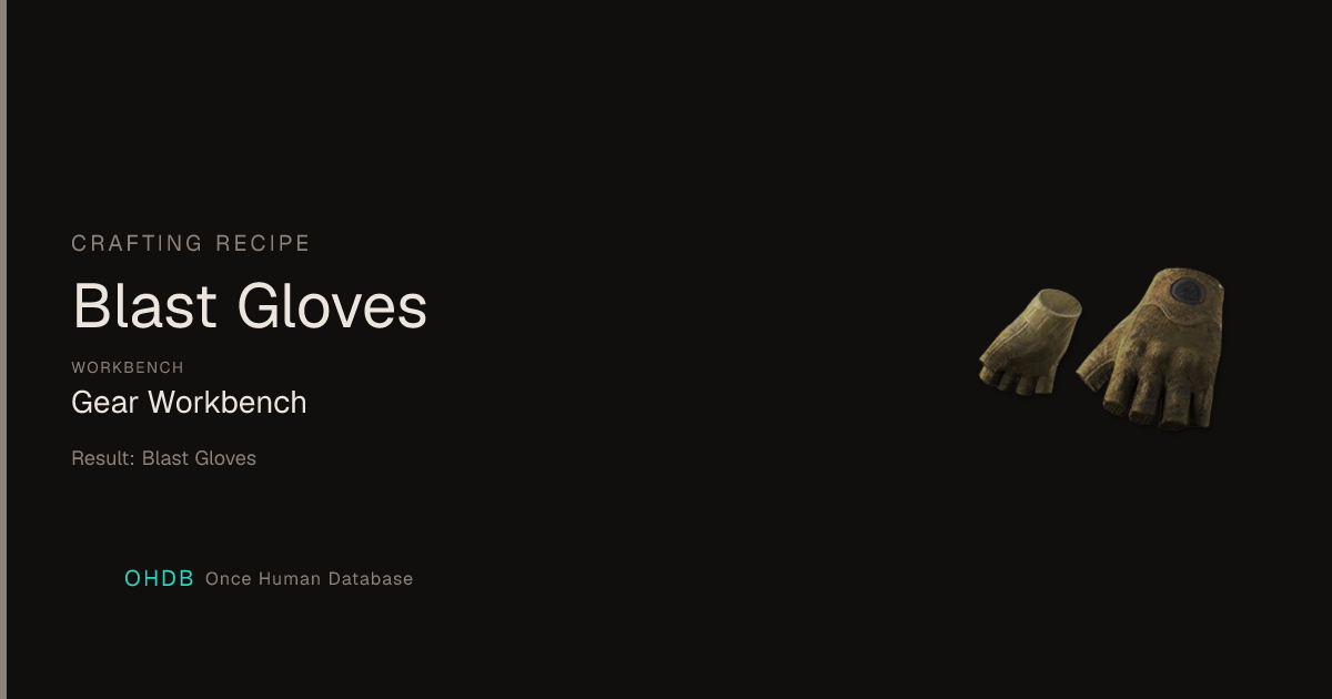 Blast Gloves