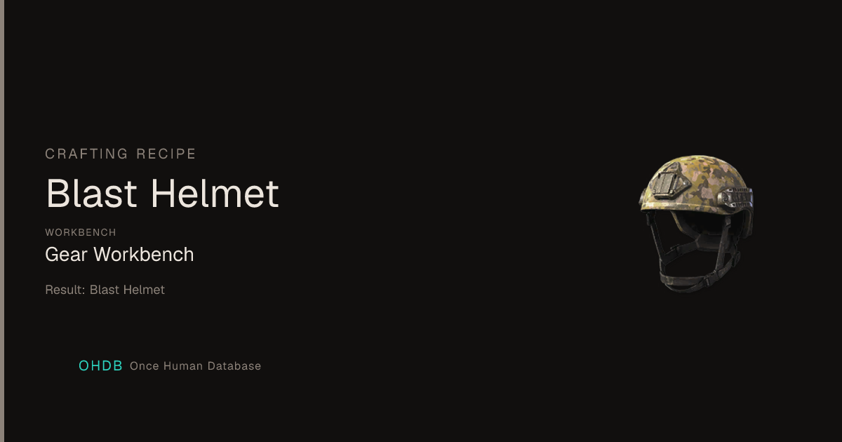 Blast Helmet