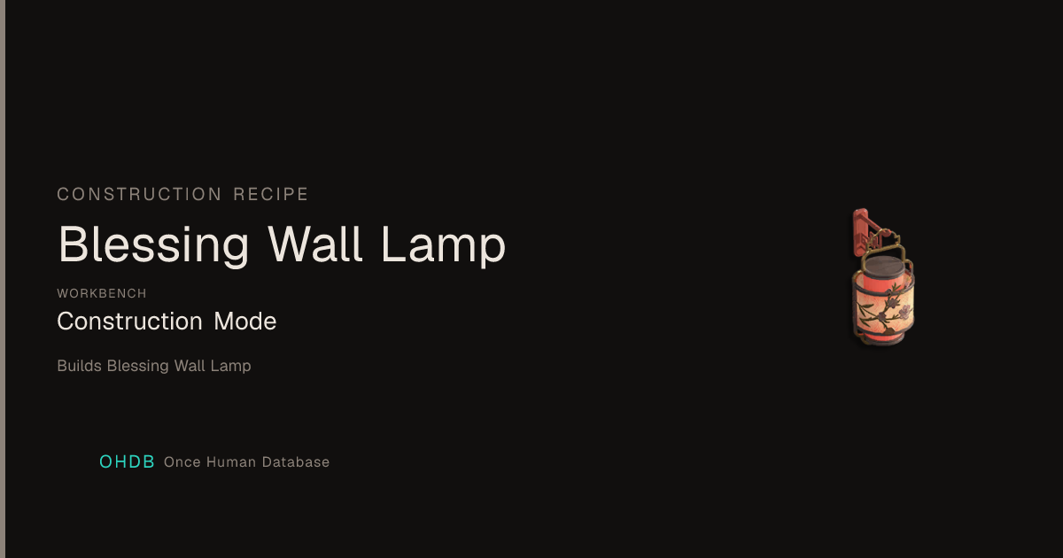 Blessing Wall Lamp