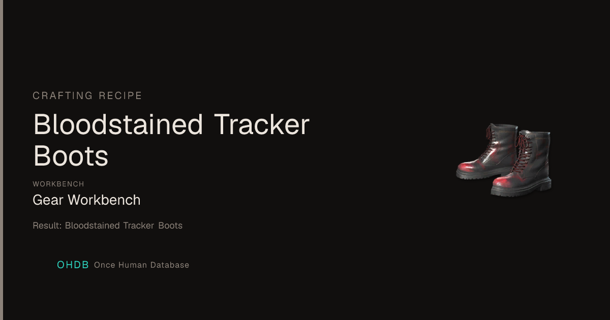 Bloodstained Tracker Boots