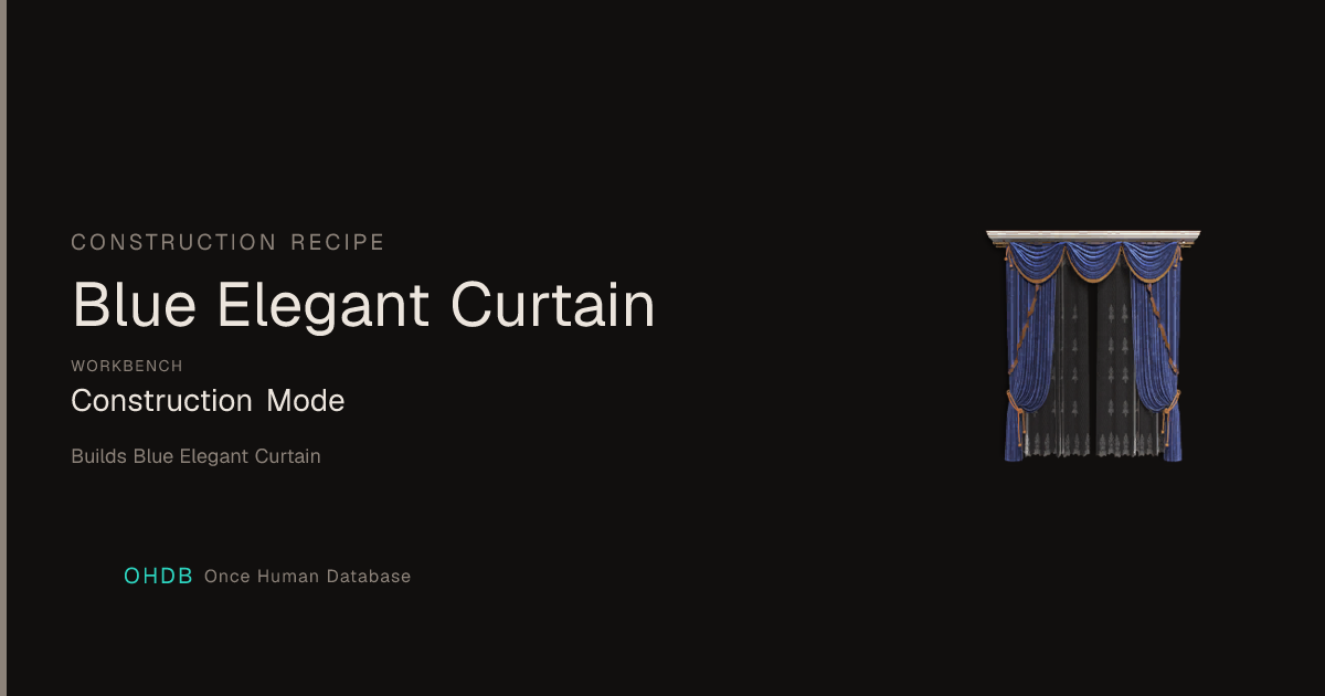 Blue Elegant Curtain