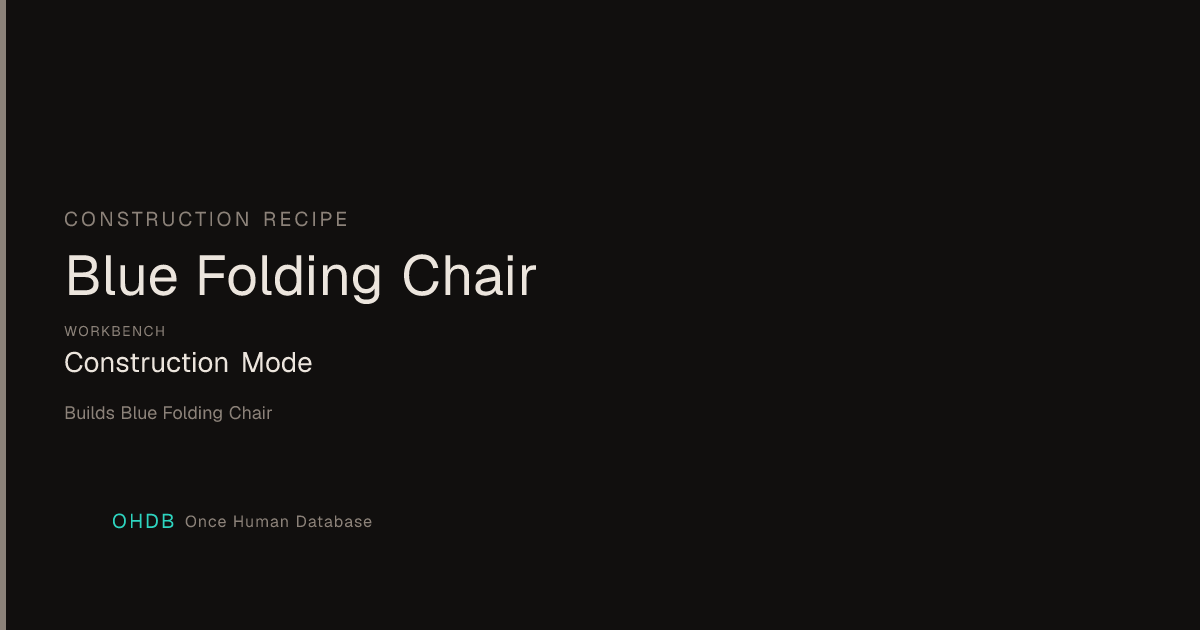 Blue Folding Chair