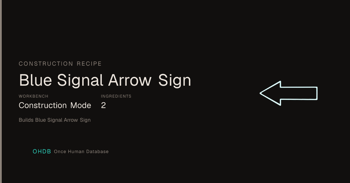 Blue Signal Arrow Sign
