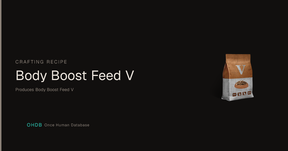 Body Enhancement Feed V