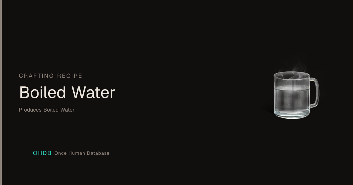 Boiled Water