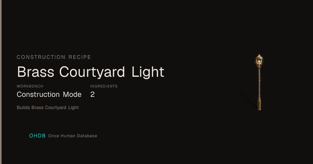 Brass Courtyard Light
