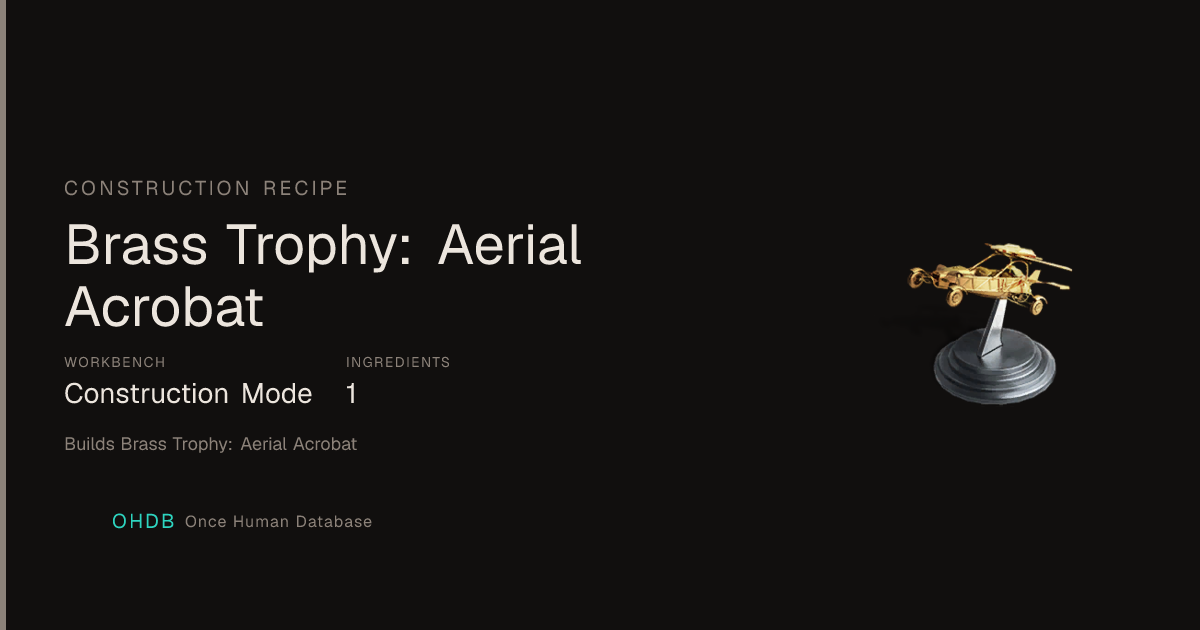 Brass Trophy: Aerial Acrobat