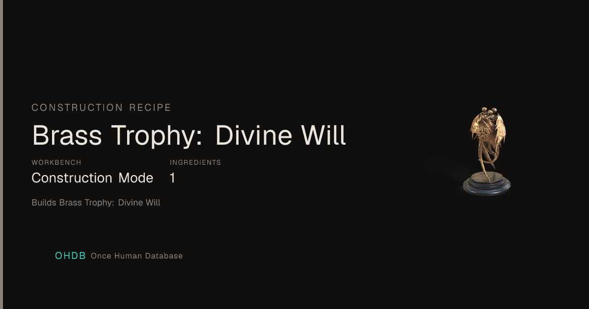 Brass Trophy: Divine Will