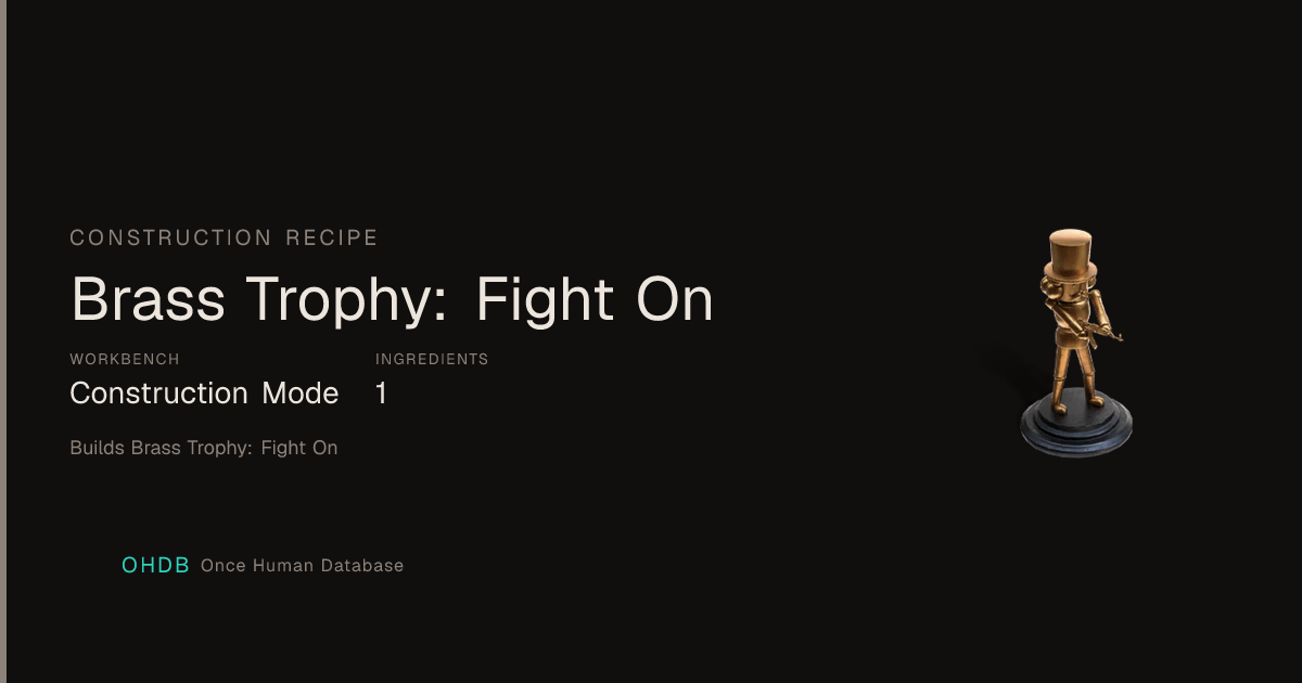 Brass Trophy: Fight On