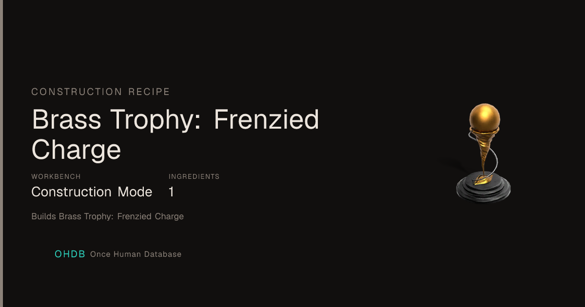 Brass Trophy: Frenzied Charge