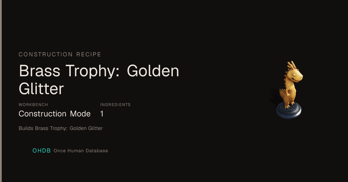 Brass Trophy: Golden Glitter