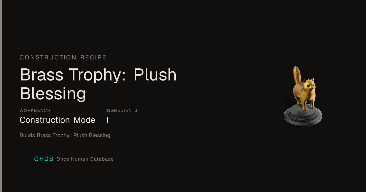 Brass Trophy: Plush Blessing