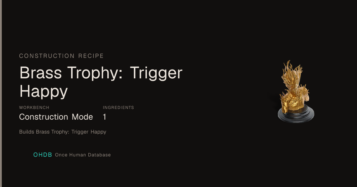 Brass Trophy: Trigger Happy