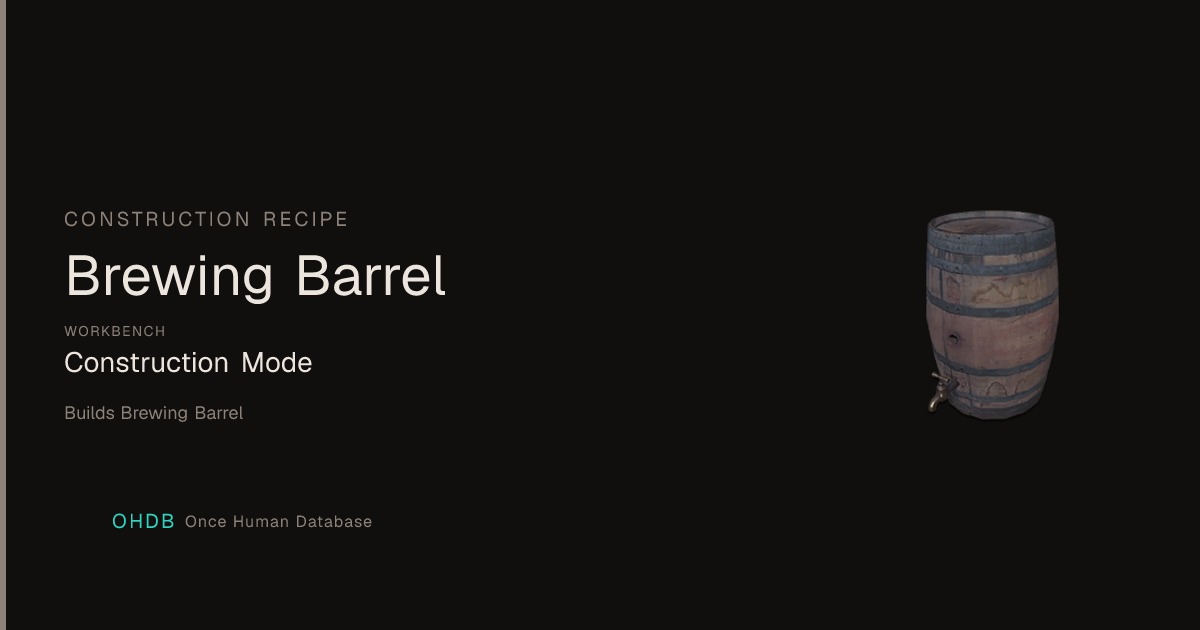 Brewing Barrel
