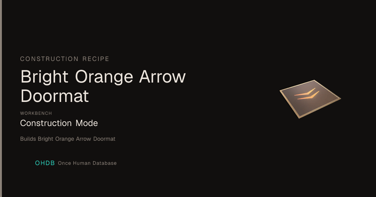 Bright Orange Arrow Doormat