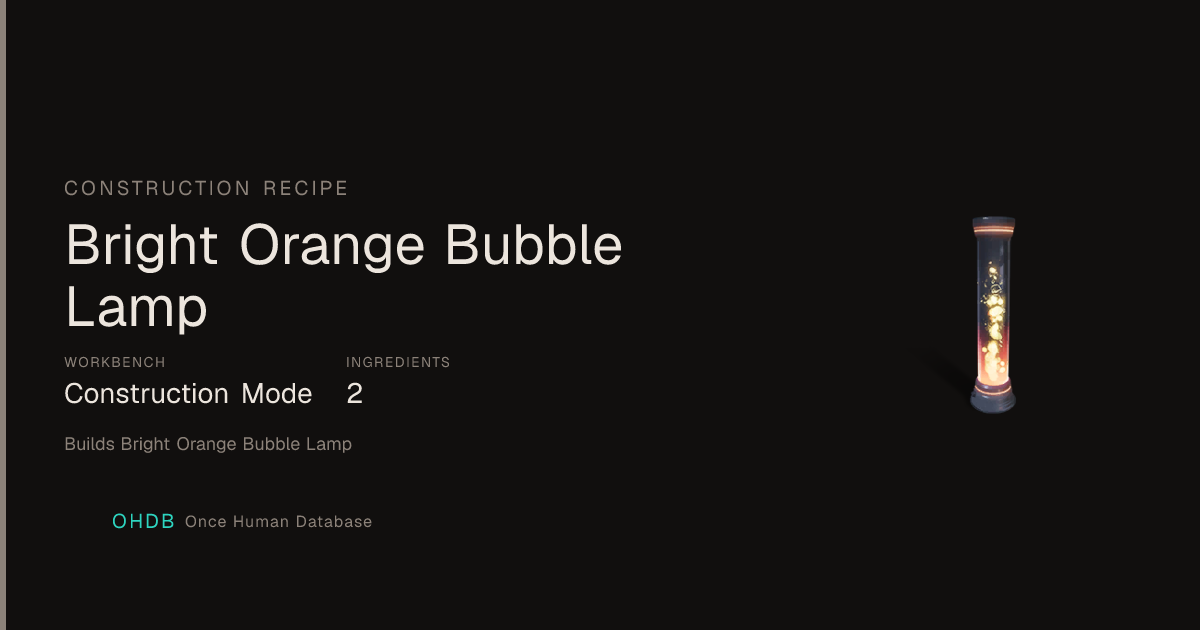 Bright Orange Bubble Lamp