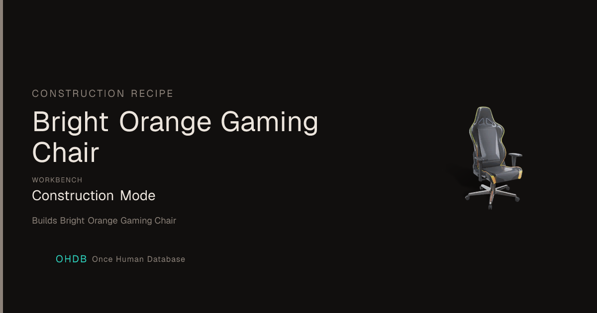 Bright Orange Gaming Chair