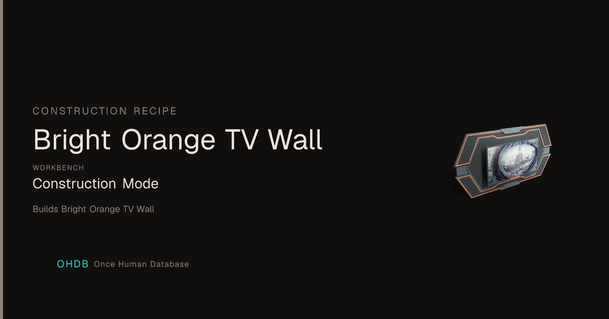 Bright Orange TV Wall