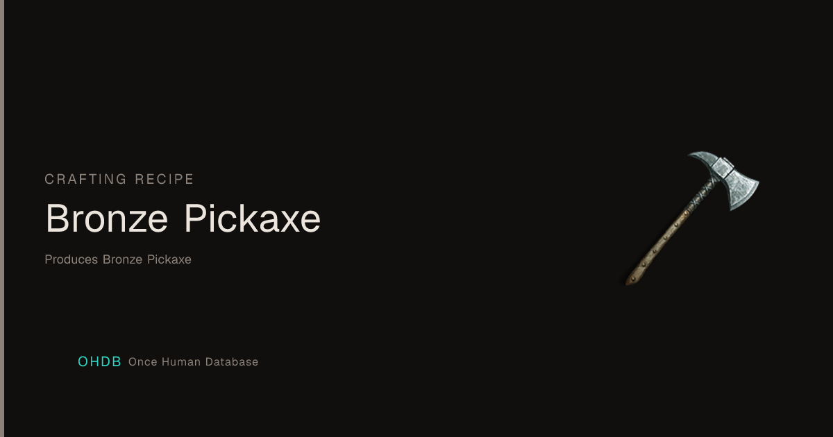 Bronze Pickaxe