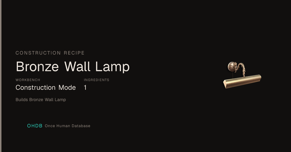 Bronze Wall Lamp