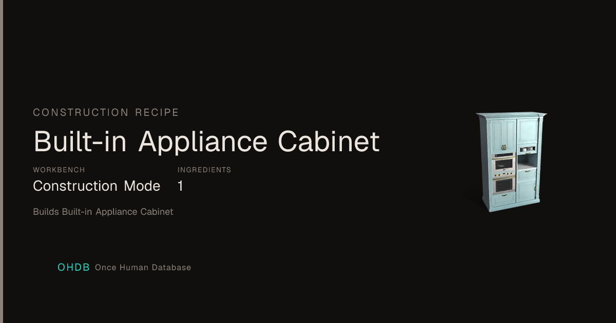 Built-in Appliance Cabinet