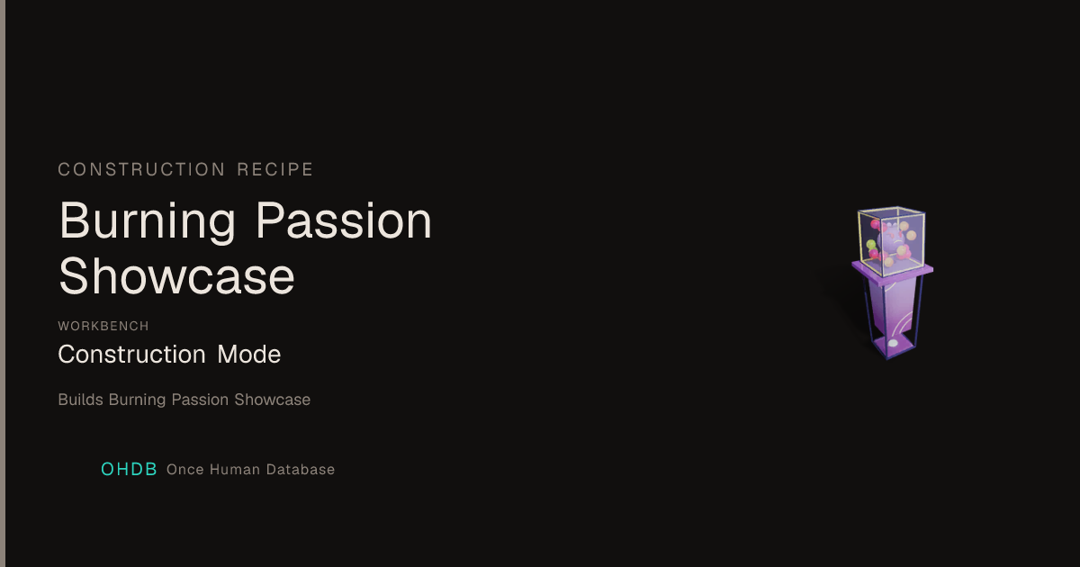 Burning Passion Showcase