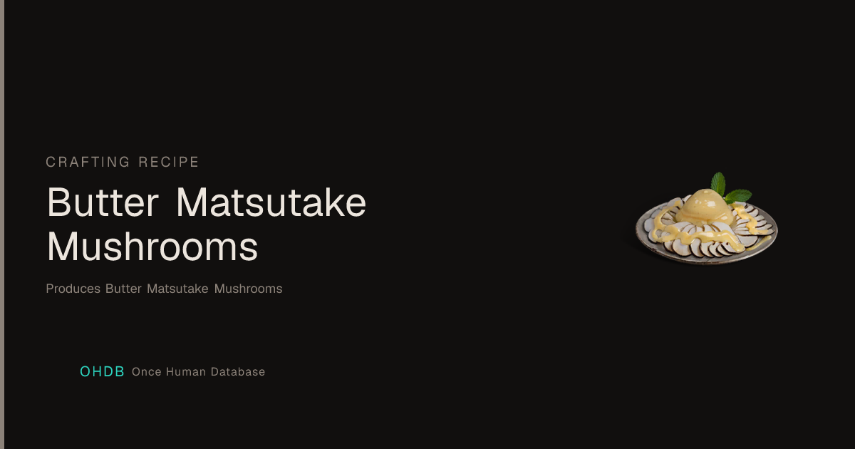 Butter Matsutake Mushrooms