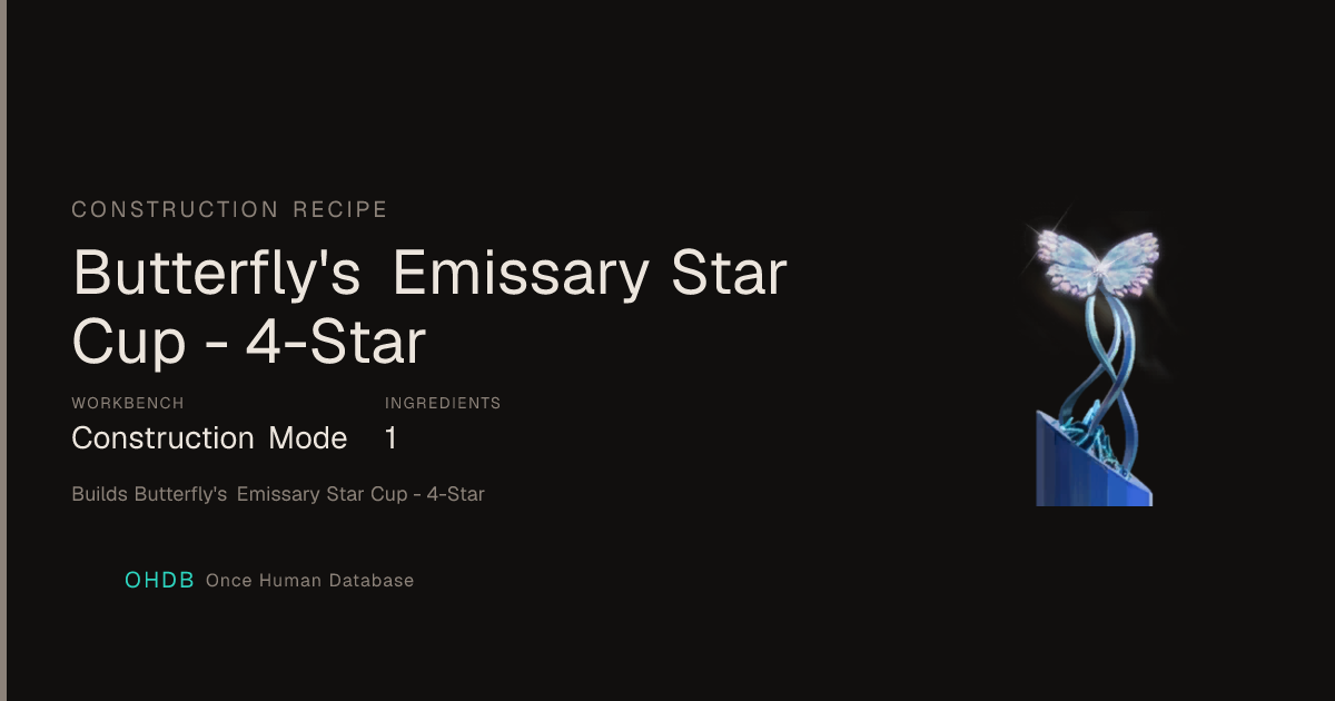 Butterfly's Emissary Star Cup - 4-Star